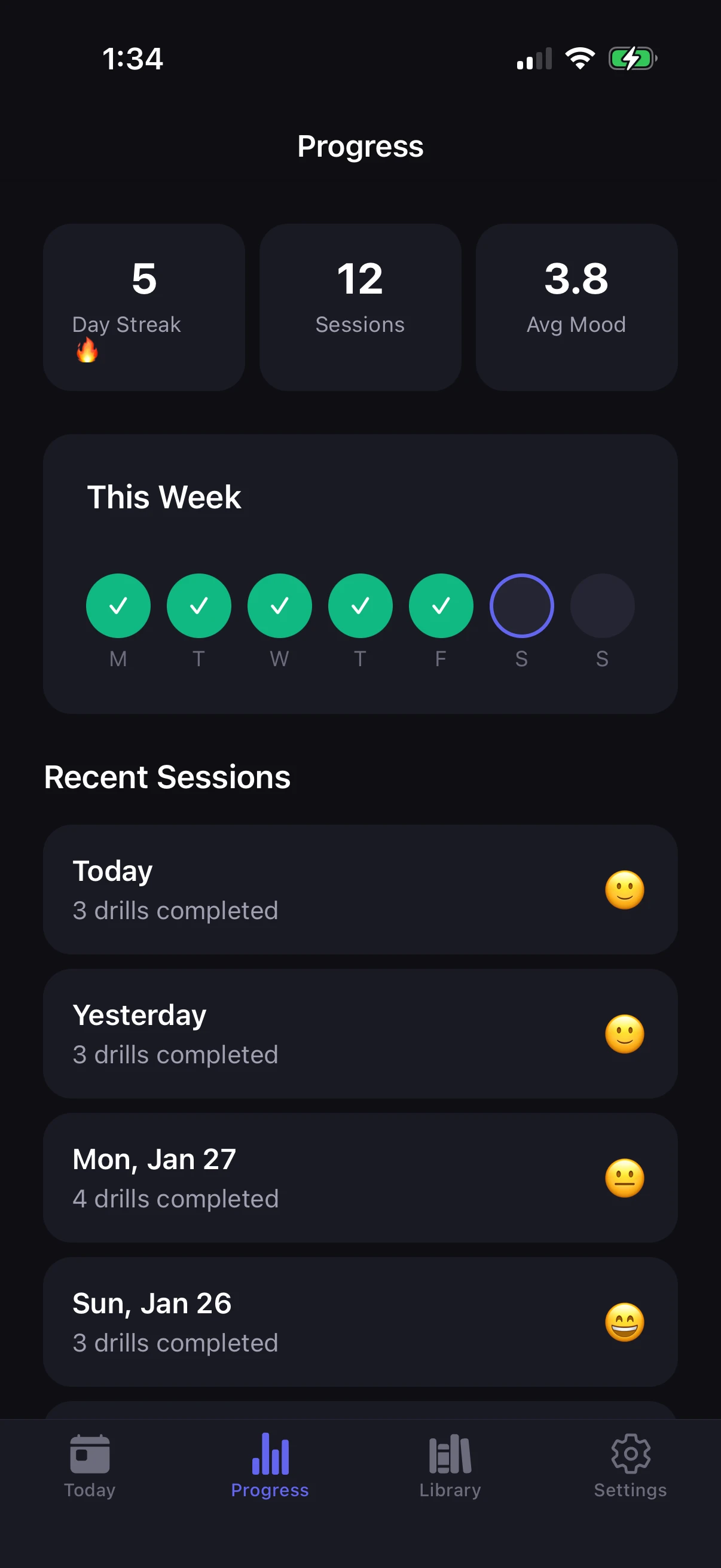 Progress tracking